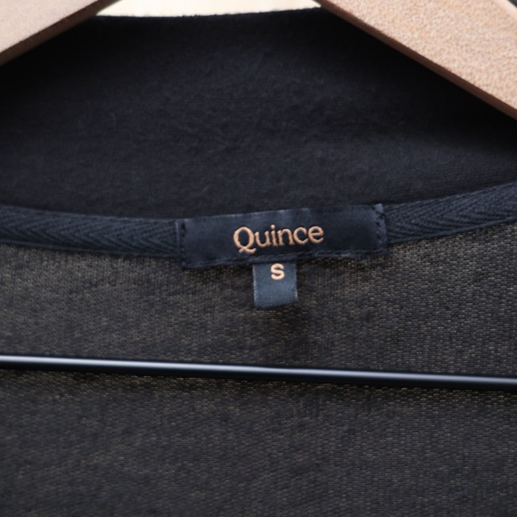 Quince French Terry Model Maternity Jumpsuit Black Small - Picture 4 of 4